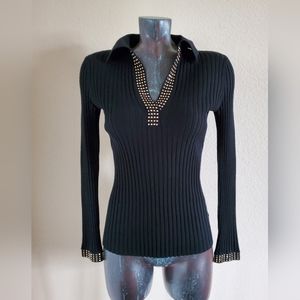 Blk ribbed sweater Sz Sm